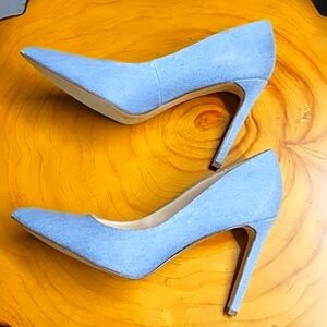 Nine West 'Tatiana' Leather Denim Stilletos Size 8
